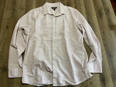 Marc Anthony Shirt, Men's XL, Light Pink, Diamonds, Button Up, Luxury Slim Fit