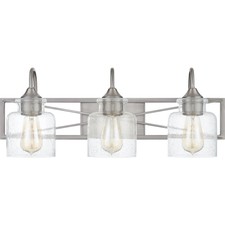 Bartley 3-Light Brushed Nickel Vanity Light B...