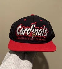 Men’s Louisville Cardinals Hat Snapback NCAA College Signature Black Red Cap🔥