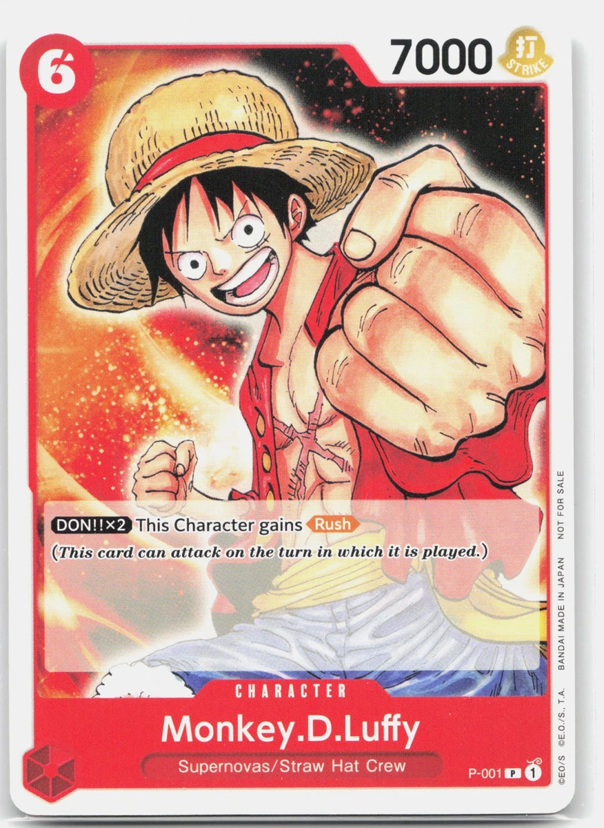25+ Monkey.D.Luffy P-001 One Piece Promotion Cards for sale