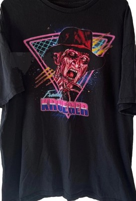 Freddy Kruger Nightmare on Elm Street 1984 Neon Vintage Style Men's T-Shirt XXL