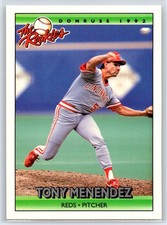 1992 Donruss The Rookies Tony Menendez Rookie Cincinnati Reds RC #77