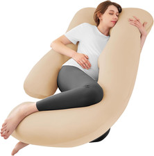 Pregnancy Pillows for Sleeping, U Shaped Cooling Full Body Pillow with Removable