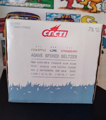 Cacti Travis Scott Seltzer Empty Box 9 Pack Rare & Discontinued