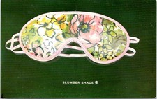 Slumber Shade EYE COVER, Los Angeles, CA, Clothing ADVERTISING Chrome Postcard