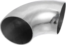 2.5" OD 90 Degree Mandrel Bend Elbow Pipe SS304 Stainless Steel Exhaust Tube