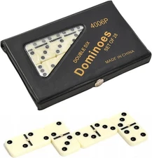 28-Piece Double 6 Dominoes Set for Adults Premium Dominos with Storage Case XL