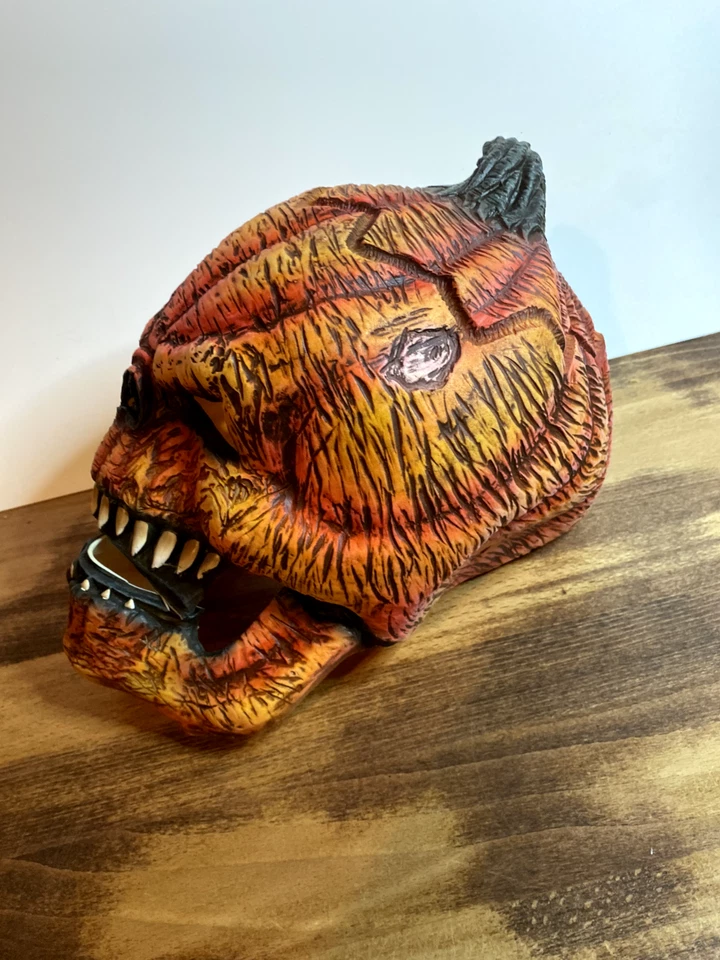 Scary Evil Pumpkin Monster Full Overhead Cover with Movable Jaw for Dark Harvest - Image 3 of 4