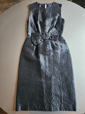 Prada Wool And Silk Black Dress With Bow Size 42 Made In Italy