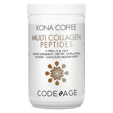 2 X CodeAge, Kona Coffee, Multi Collagen Peptides, Chocolate Mocha, 14.39 oz (40