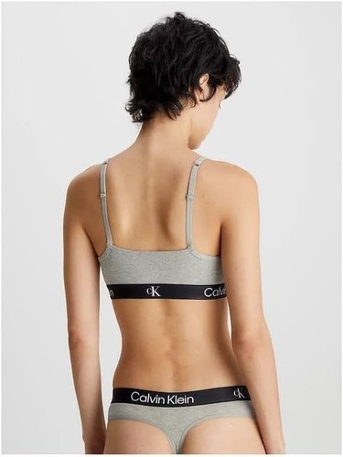 Calvin Klein Womens 2 Pack CK One Cotton Bralettes, Black Grey Heather Size M - Picture 3 of 8