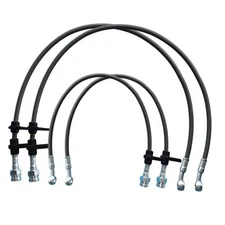 Stainless Steel Brake Line Kit for1994-1997 Integra,1992-1995 Civic,Front Black