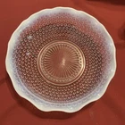 Vintage Hobnail Glass Bowl with Ruffled Edge 9 Inches
