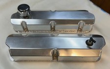 Fabricated Aluminum Tall Valve Covers For Small Block Ford V8 289 302 351w Used