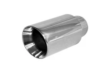 Polished Stainless Double Wall Slant Exhaust Tip 2.25" IN 3.5" Out 8" Overall