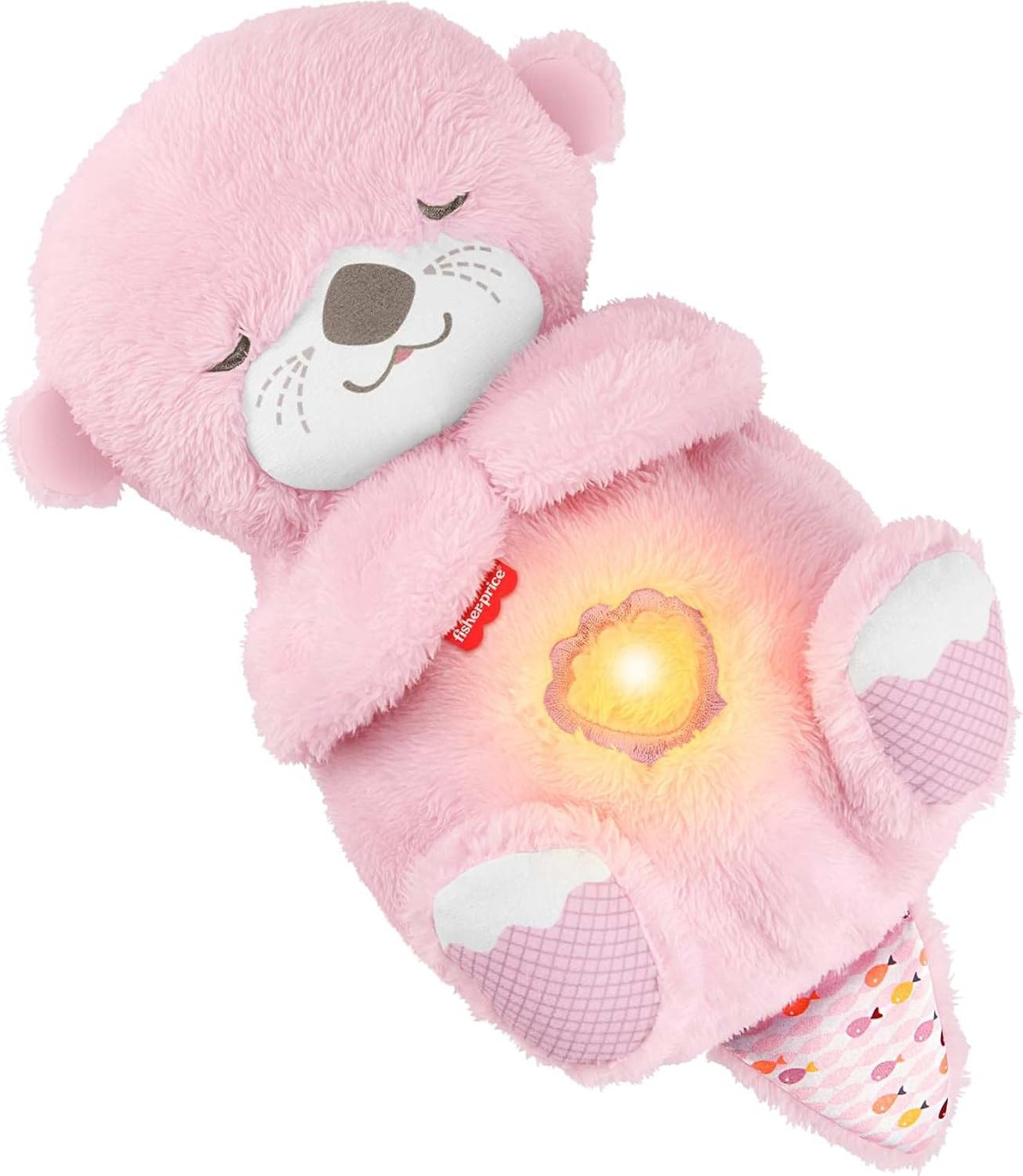 Veilleuse musicale respiration bébé rose avec sons blancs