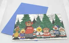 Vintage 1988 Suzy’s Zoo Christmas Greeting Card - The Whole Suzy's Zoo Gang
