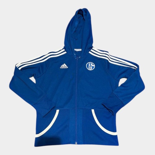 FC Schalke 04 Fußball Training Top Zip Hoodie Jacke 2010 Adidas Erwachsene M - Bild 2 von 4