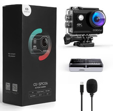 COOAU Action Cam HD 4K 64MP Wifi Con Microfono Esterno Fotocamera Sott'Acqua 40M