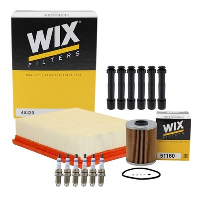 Wix Tune Up Kit Bosch 6 Spark Plugs & NGK Boots Kit for E30 E36 3-Series 2.5 L6