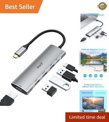 USB C Hub,USB C Hub Multiport Adapter 4K@60Hz 5 in 1 USBC to Hdmi Adapter wit...