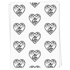 Geschenkverpackung/Geschenkanhänger "Love Dogs Happy Puppy in Heart" (GI049504)