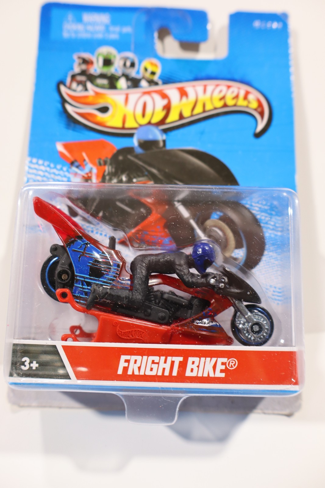 Hot Wheels 2012 Motorcycles Fright Bike w/Rider Translucent Red MONMC New 