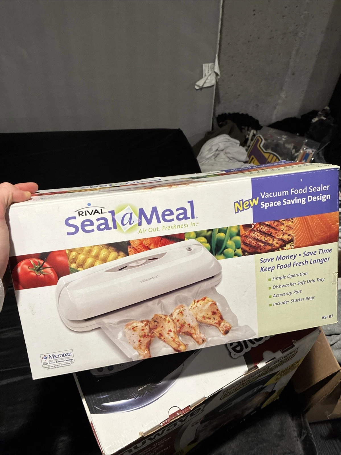 Rival (VS107) Seal-a-Meal Corded Vacuum Food Storage Bag Sealer Boxed Manual