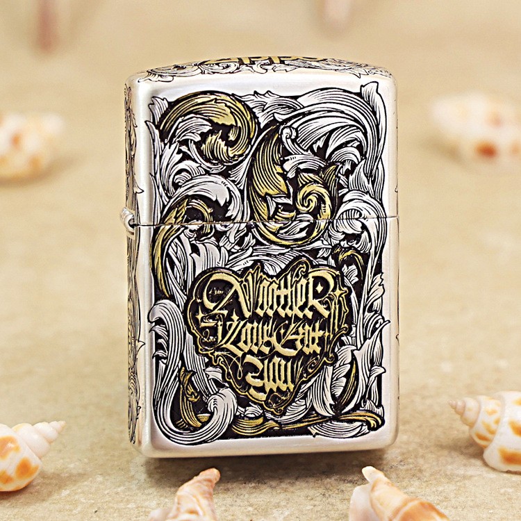 Zippo Lighter 168-DD-001054 Two-color Gothic Tang grass Flowers and plants Trees