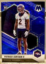 COLOR & JERSEY # MATCH! 2021 Panini Mosaic Rookie Patrick Surtain Blue 2/75! DEN