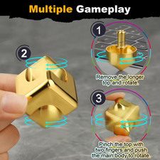 Alloy Cube Fidget Spinner Fingertip Gyro Stress Relief for Adults Xmas UK