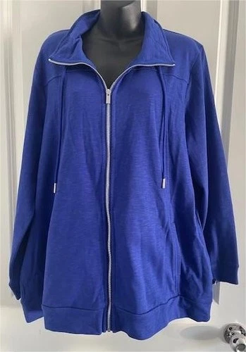 TAKING SHAPE Blue, Zip Front, Long Sleeve Leisure Jacket -18- NWOT