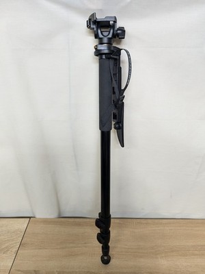 Manfrotto 679B Monopod Black Aluminum Camera Support Made Italy with 234RC Head