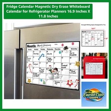 Organize Your Life with a Magnetic Dry Erase Fridge Calendar - 16.9'' x 11.8''