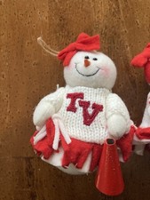 Cheerleading Cheerleaders Plush Snowman Ornament