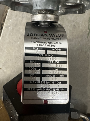 Jordan Valve Model 62