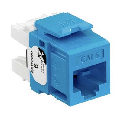 Leviton  cat6 Jack -61110-BL6 Jack - Blue (25 Pack)
