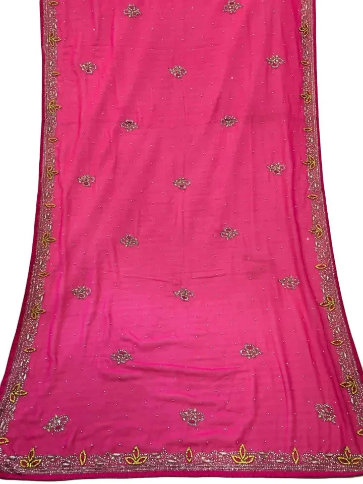 Шарф Georgette Dupatta винтажный индийский вышитый длинный украденный для женщины LD7215 - Изображение 2 из 4