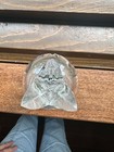 Vintage Clear Glass Perfume Bottle Diamond Cut Winged Stopper Estate Collection — photo 2
