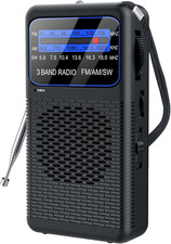 3 Band Pocket Radio, Portable AM FM SW Battery Operated Radio with Shortwave,
