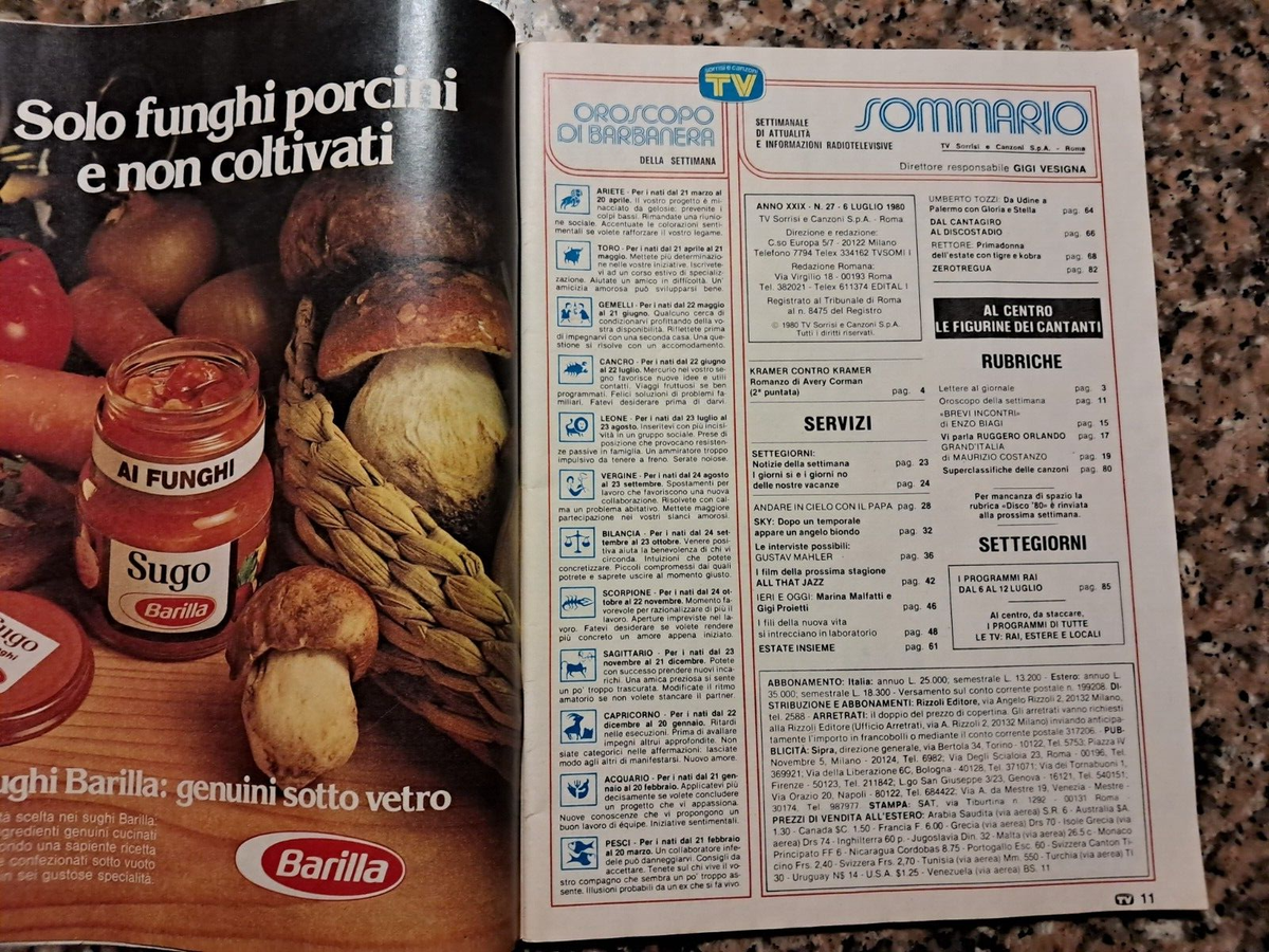 TV SORRISI E CANZONI 1980-Rettore-Giovanni Paolo