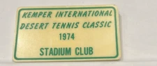 Kemper International Desert Tennis Classic Stadium Club Pin Back Souvenir 1974