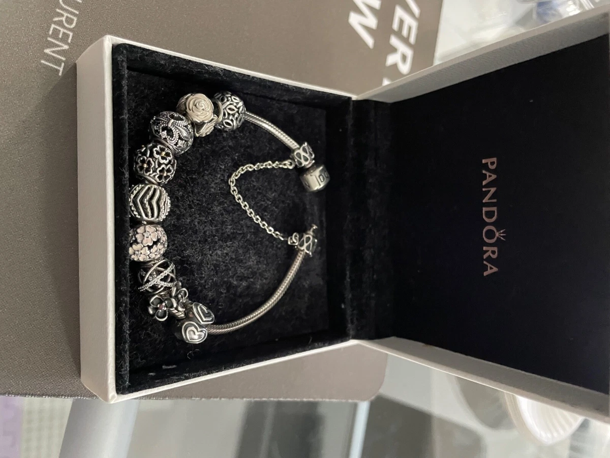 pandora bracelet with charms authentic used