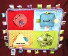 Mary Meyer Baby Taggies MY TAGGIES FIRST PUZZLE 4 Plush Attached Shapes Tags