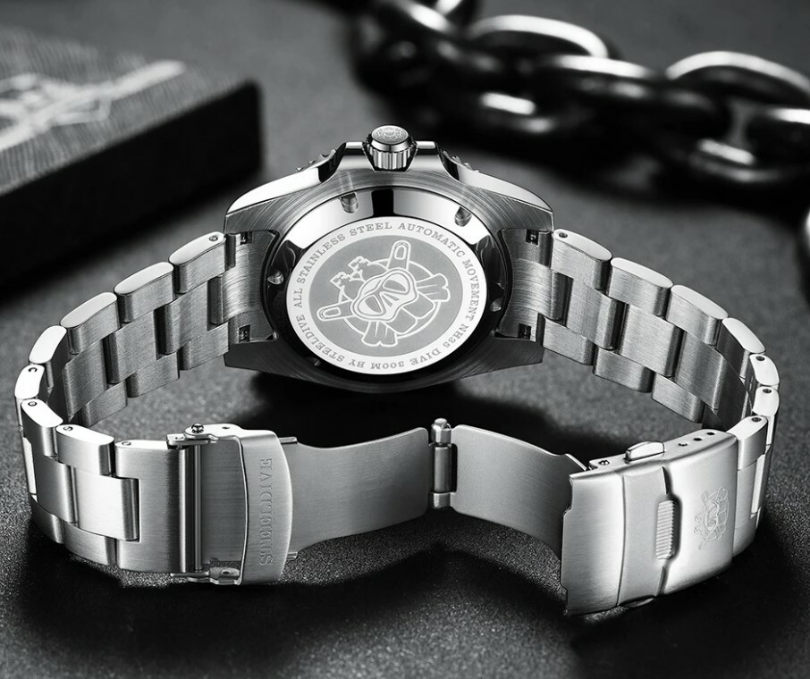 STEELDIVE SD1953 シルバー 自動巻き時計 NH35 Amazon.com: STEELDIVE SD1953 Bracelet Mechanical Men Dress