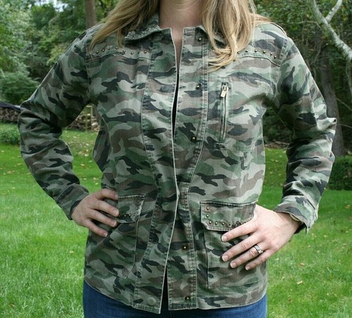 Jean Jacket Camo Denim Layering Studded 