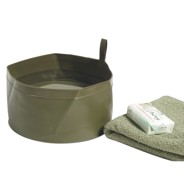 Neu Camping Waschbecken Faltbar FüR Outdoor Survival Zelten Festival Bushcraft-image