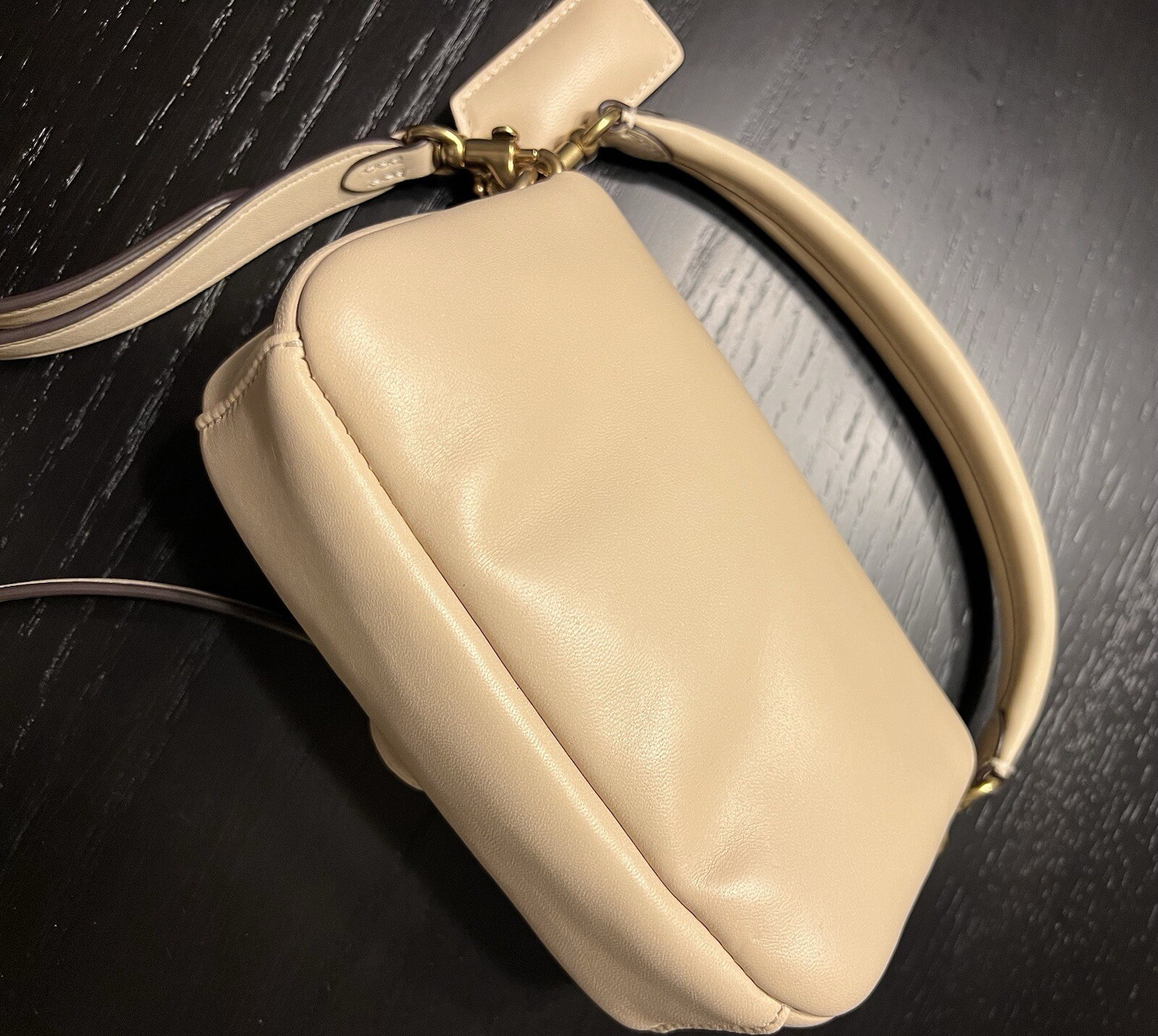 Coach Tabby 18 Pillow Letter C Women's Shoulder Bag - B4/Ivory image 6