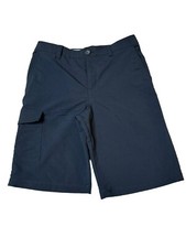Under Armour UA Solid Black Boy's Shorts, Size Youth Large w/ Cargo Pocket EUC