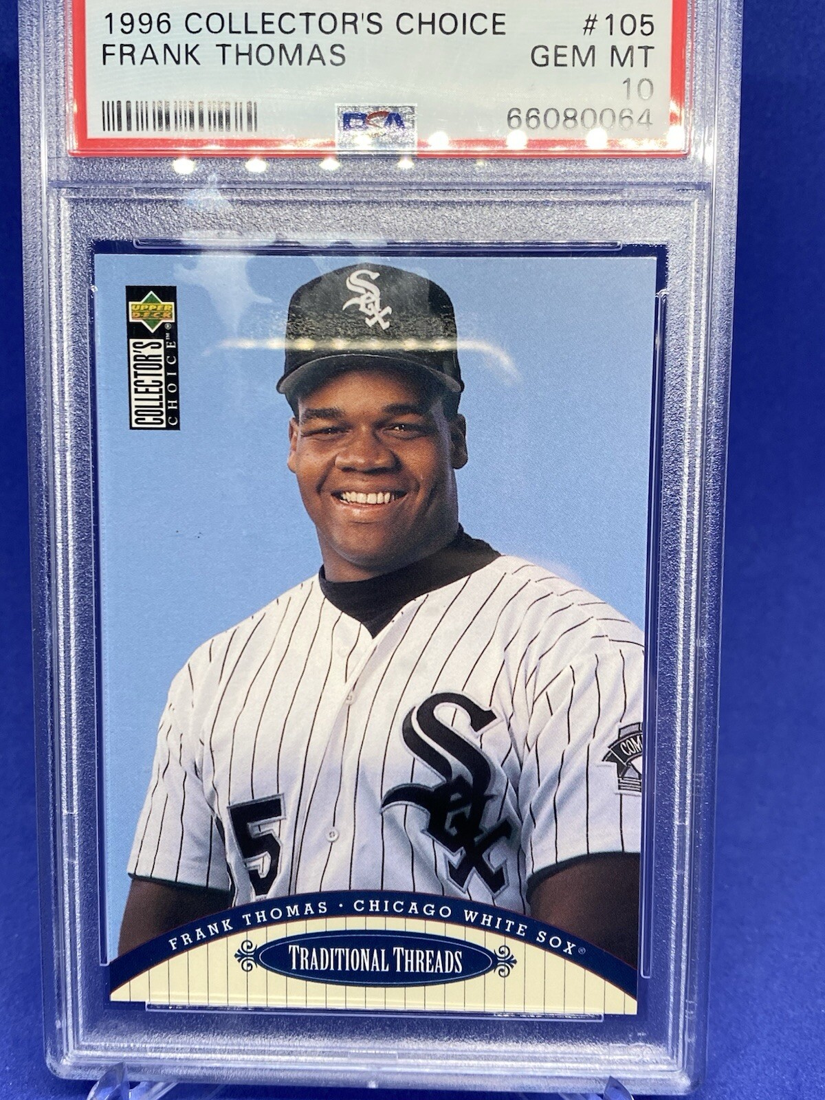 1996 Collectors Choice Traditional Threads #105 Frank Thomas PSA Gem Mint 10